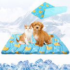 KOOLTAIL Cat Cooling Mat, Upgraded Two Sided Cooling Pad for Cats Puppy Small Animals, Rabbit Bunny Guniea Pig Keep Cool in Summer, Washable Waterproof for Crate Sofa Bed, Blue Duck S - Image 11