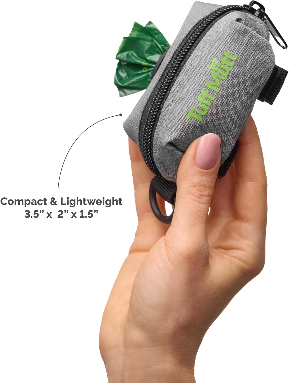 Secure hook and loop Velcro backing structure of the Tuff Mutt leash attachment