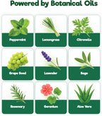 Close up of botanical ingredient dog grooming spray