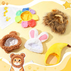 Cat wearing funny bear hat from Guiqulai 5 pack