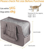 Maxetodo pet carrier with breathable mesh window