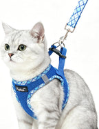 PUPTECK Cat Harness and Leash Set for Small Medium Cats, No Pull Step-in Soft Mesh Puppy Cat Vest Harnesses Reflective at Night, Green, S - Image 11