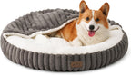 COZY KISS Hooded Blanket Cat Bed - 20"x20" Round Fluffy Donut Cuddler for Cats & Toy Dogs, Anti-Anxiety Faux Fur Pet Bed, Machine Washable with Non-Slip Bottom, Cream - Image 10
