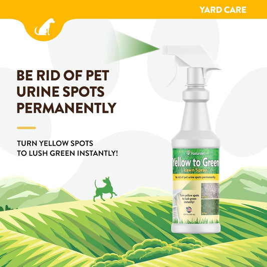 NaturVet lawn spray bottle showing 32 Fluid Ounce capacity