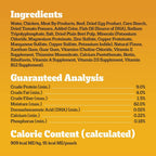 Real Beef Wet Puppy Food Pouch Nutritional Information