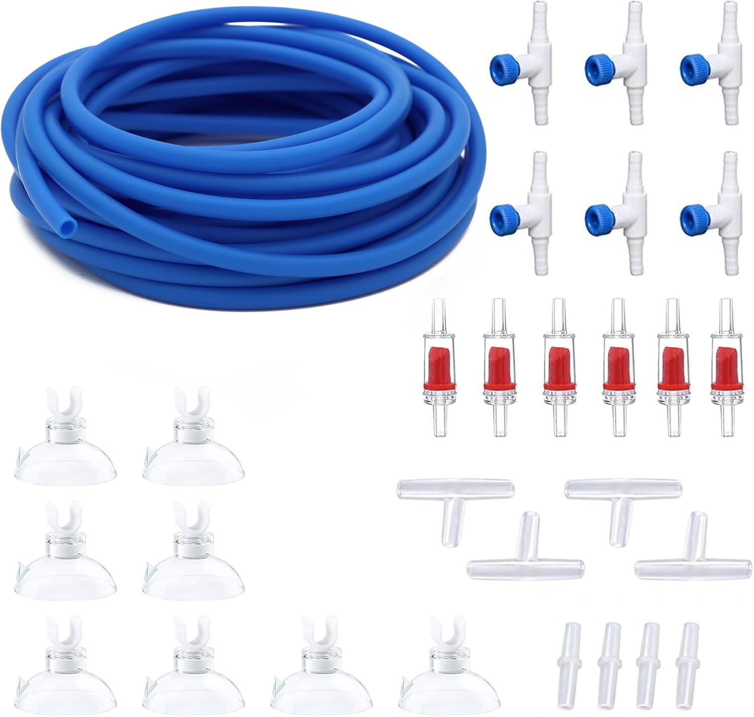 Premium 25FT 3/16inch Air Hose for Aquarium with Connector,Check Valve, Control Valve Accessories (Translucent, 25 ft.) - Image 11
