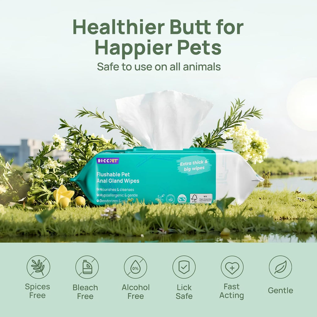 Hicc Pet skin safe hypoallergenic cat and dog body cleaning wipes