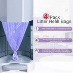 RUZAKO cat waste receptacle refill liners showing the 36-foot continuous roll design close up