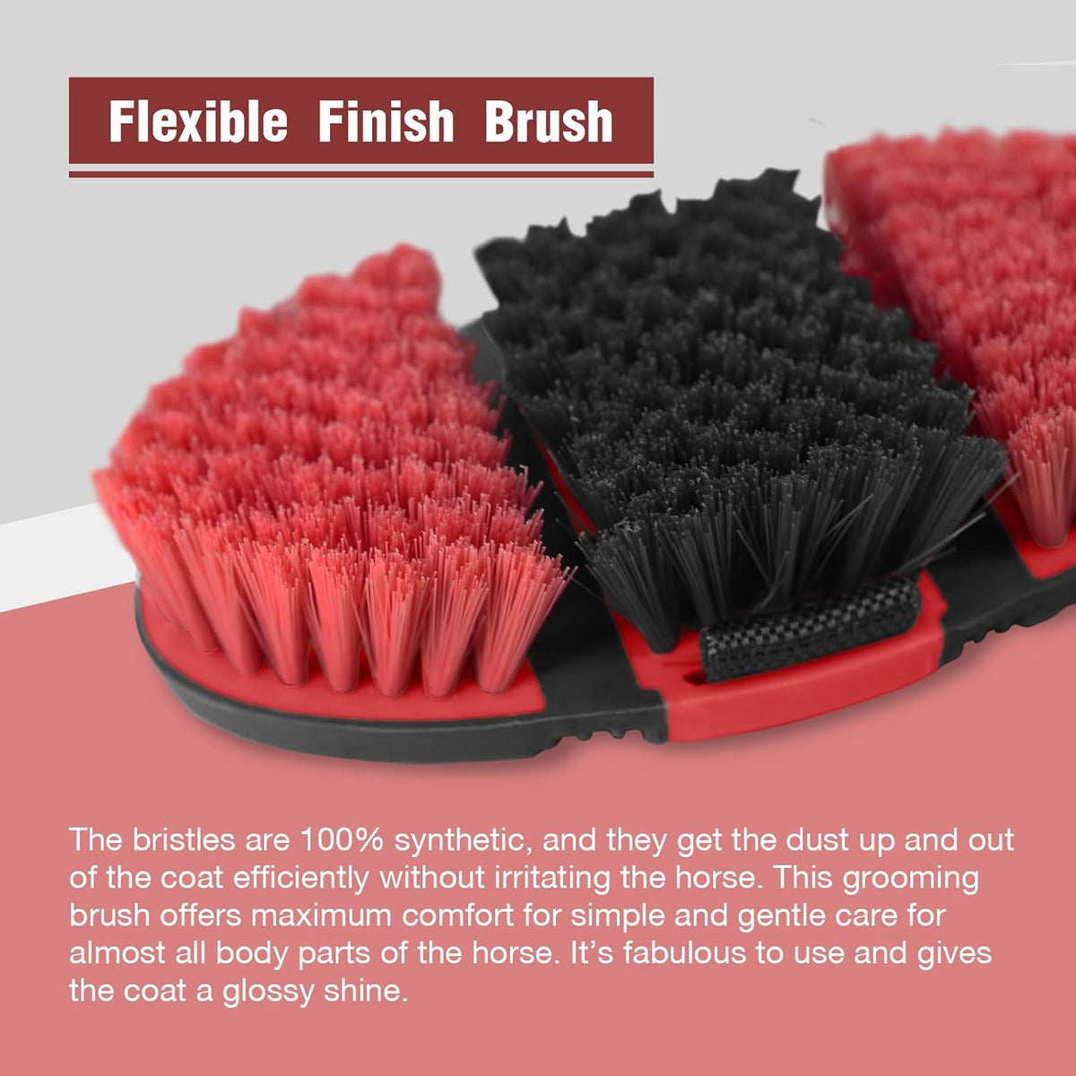 Close up of synthetic bristles on Harrison Howard grooming brush