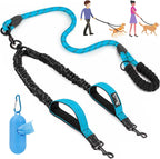 Lukovee Double Dog Leash, No Tangle 360 degrees Swivel Heavy Duty Reflective Lead with Two Padded Handles Dual Dog Splitter, Comfortable Shock Absorbing Walking Training for Small Medium Large Dogs(Blue,M) - Image 13