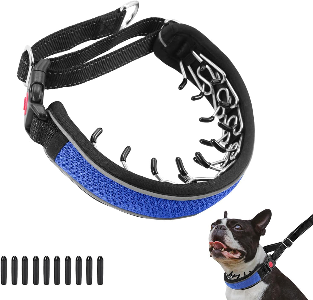 Martingale No Pull Dog Collar for Large Medium Dogs Training Walking, Heavy Duty Nylon Reflective Adjustable Anti Pull Slip Collar with Buckle S Black - Image 9