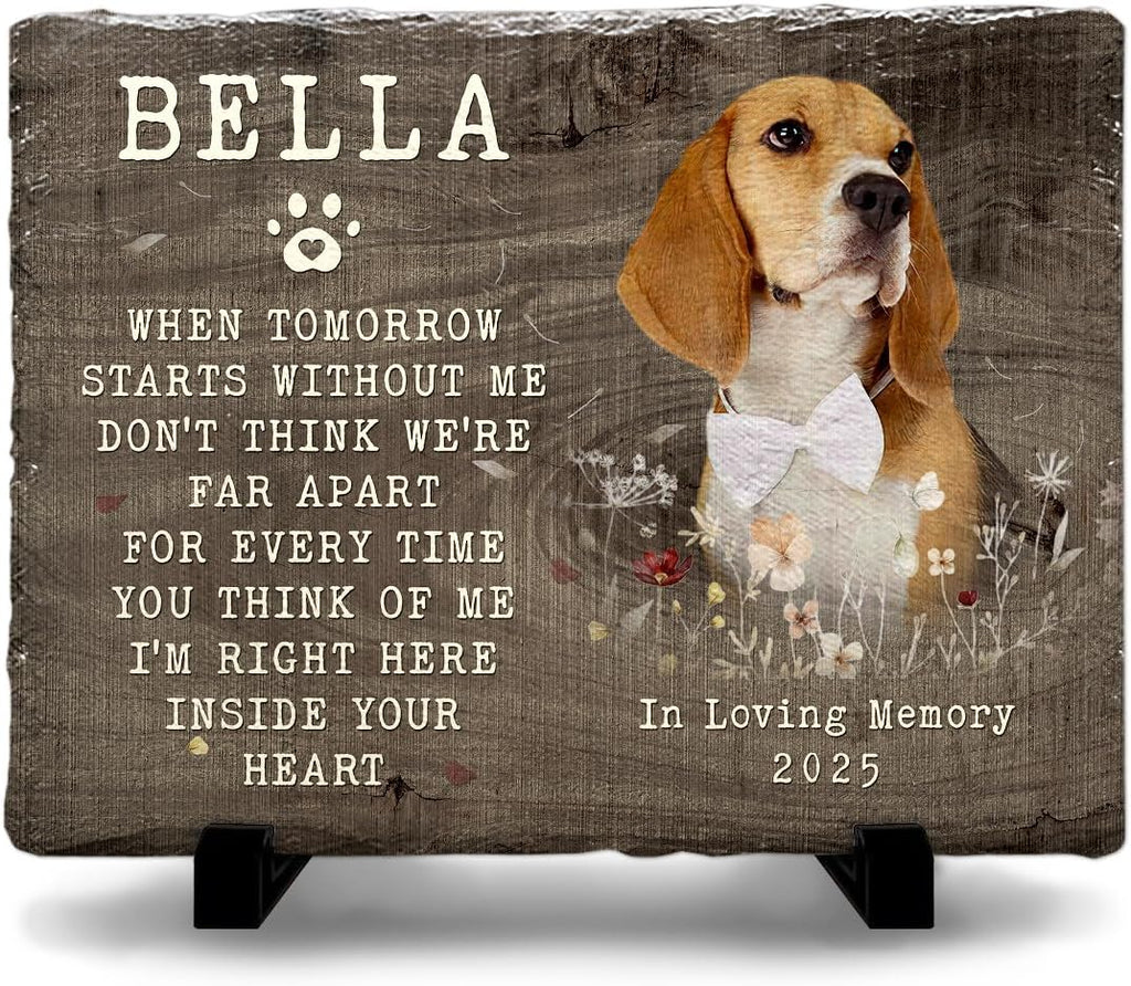 Personalized Cat Memorial Stone, Headstones Gift for Cat Lovers, Loss of Sympathy Gifts with Customizable Photo Prints, Name, Years, Background Color - Image 13