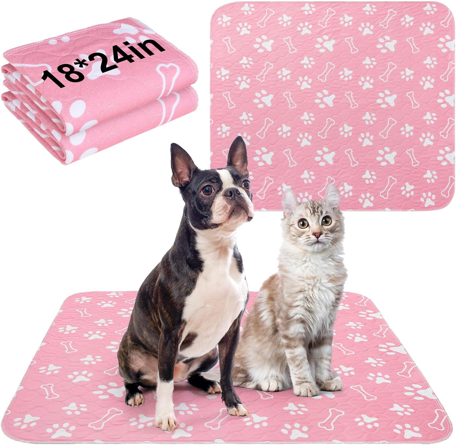 BEAUTYZOO 6 Pack Washable Pee Pads for Dogs, Reusable Puppy Pads for Potty Training, Waterproof Super Absorbent Whelping Pads Mats Non Slip Against Urine for Small Medium Dogs Cats, 16" x 24" - Image 15