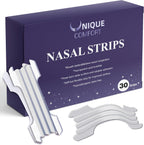 AWESOME Anti Snoring Nasal Strips 30 count front packaging view showing clear strips.