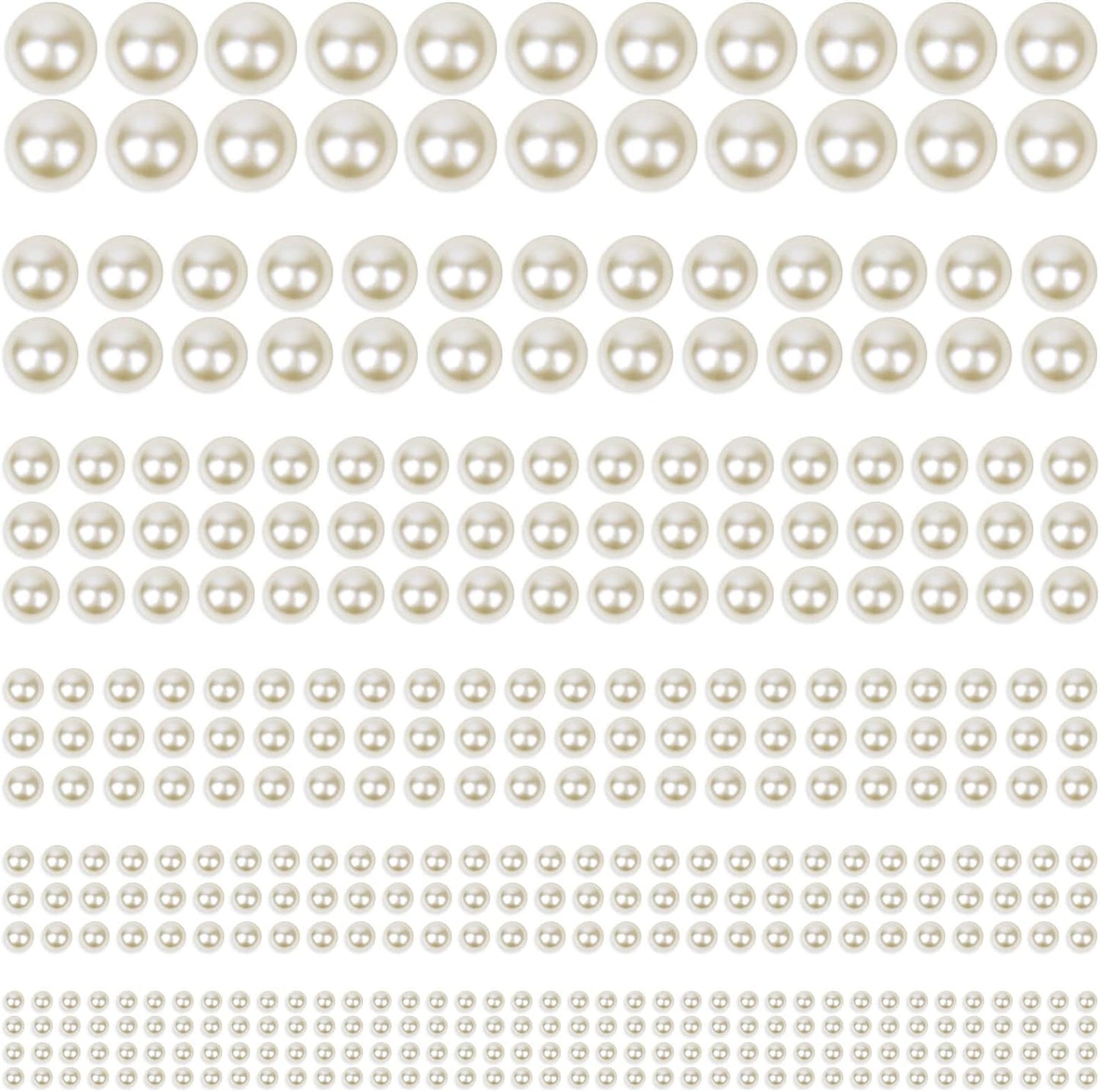 Shynek 1980 Pieces Self Adhesive Pearl Stickers front view