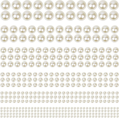 Shynek 1980 Pieces Self Adhesive Pearl Stickers front view