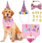 ADOGGYGO Dog Birthday Bandana Scarf and Blue Boy Pet Birthday Party Hat with Cute Bow Tie for Medium Large Dog Pet (Large) - Image 13