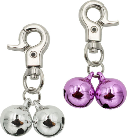 Authentic imported stainless steel pet collar bells pack of two