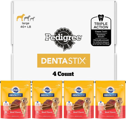 Pedigree Dentastix Large Dog Treats, Original, Beef & Fresh, 2.73 lb. Variety Pack (51 Treats Total) - Image 12
