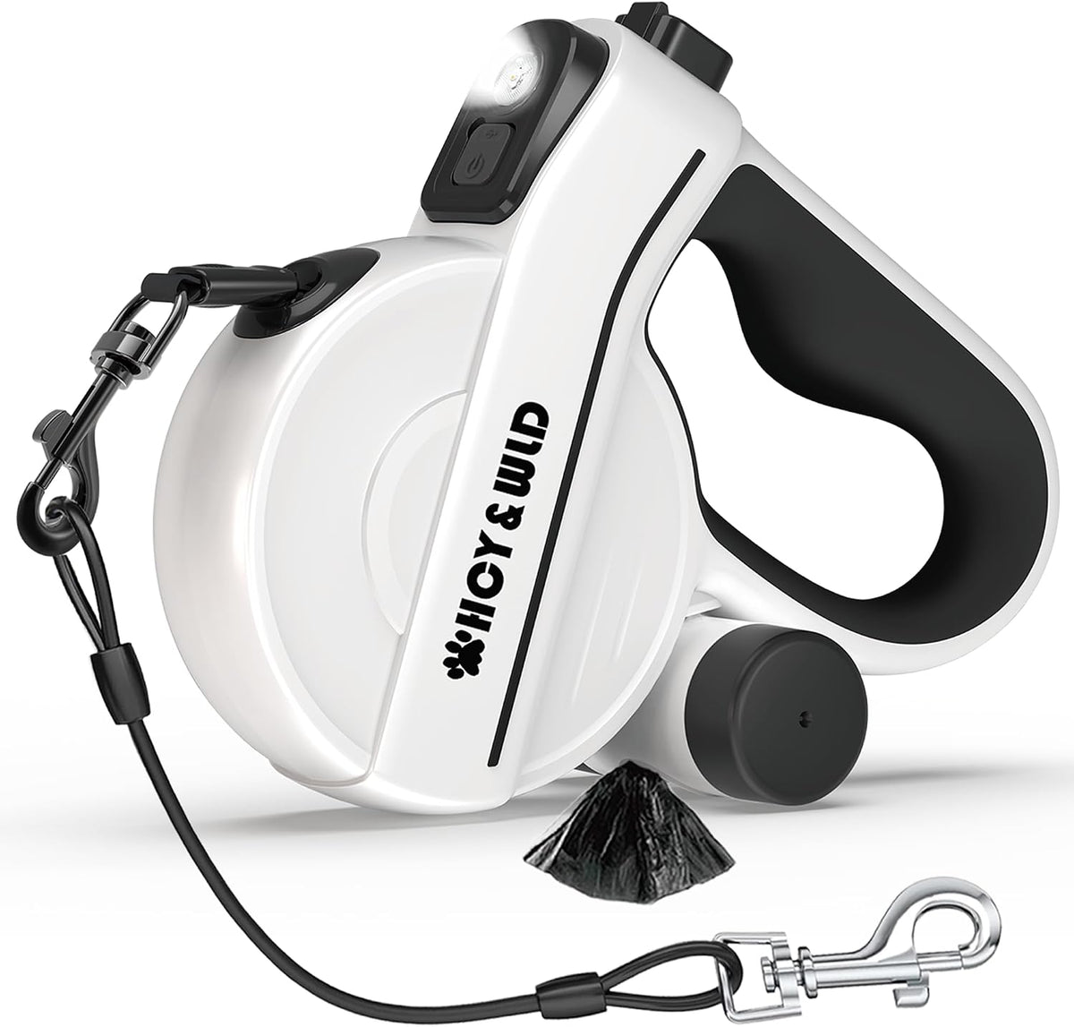 HCY&WLD retractable dog leash side profile view