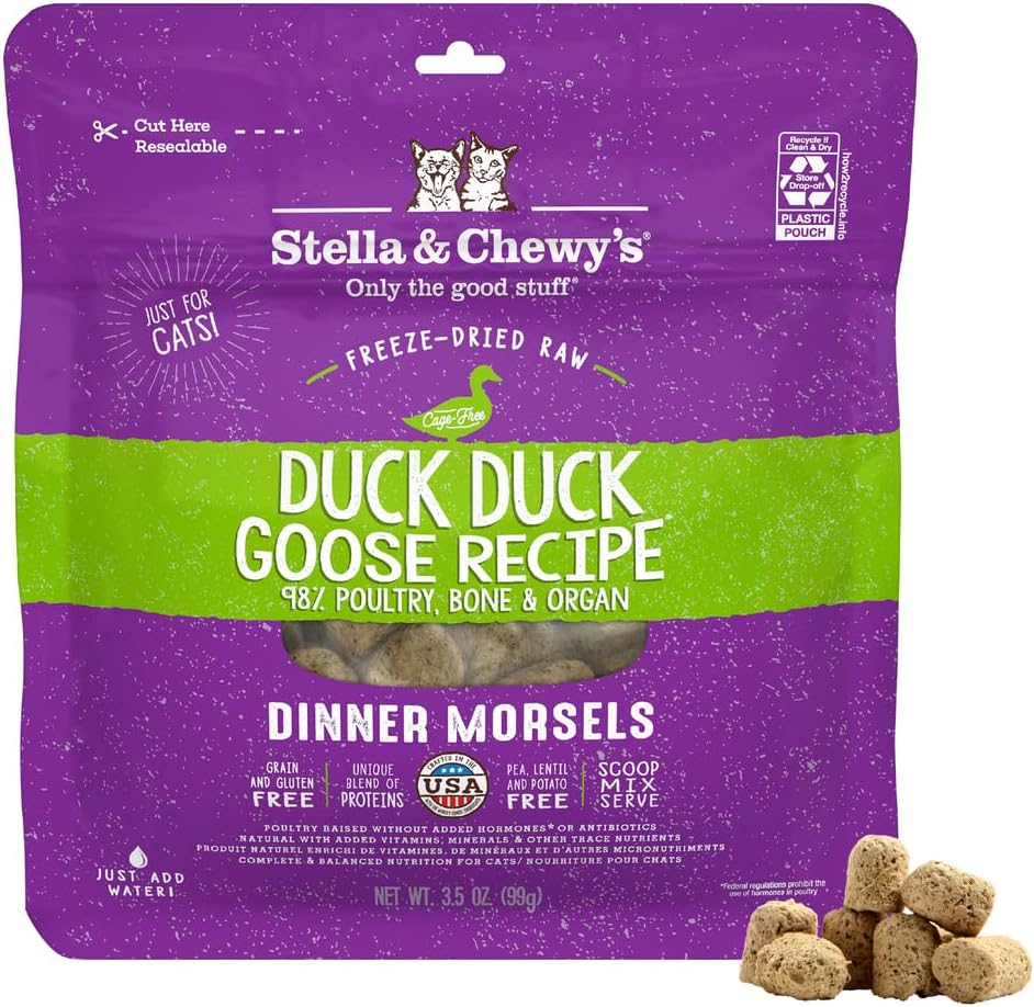 Stella & Chewy's Freeze-Dried Raw Cat Dinner Morsels - Premium Chicken Recipe with 98% Cage-Free Meat & Organs - Natural Grain-Free Cat & Kitten Food - Made in USA - 3.5 oz - Image 12