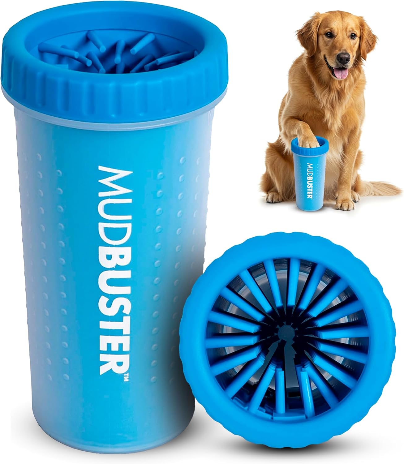 Dexas MudBuster Large Dog Paw Cleaner, Blue, Fits 2.5"-3.5" Wide Paws, Gentle Silicone Bristles for Quick, Easy Cleaning - Image 11