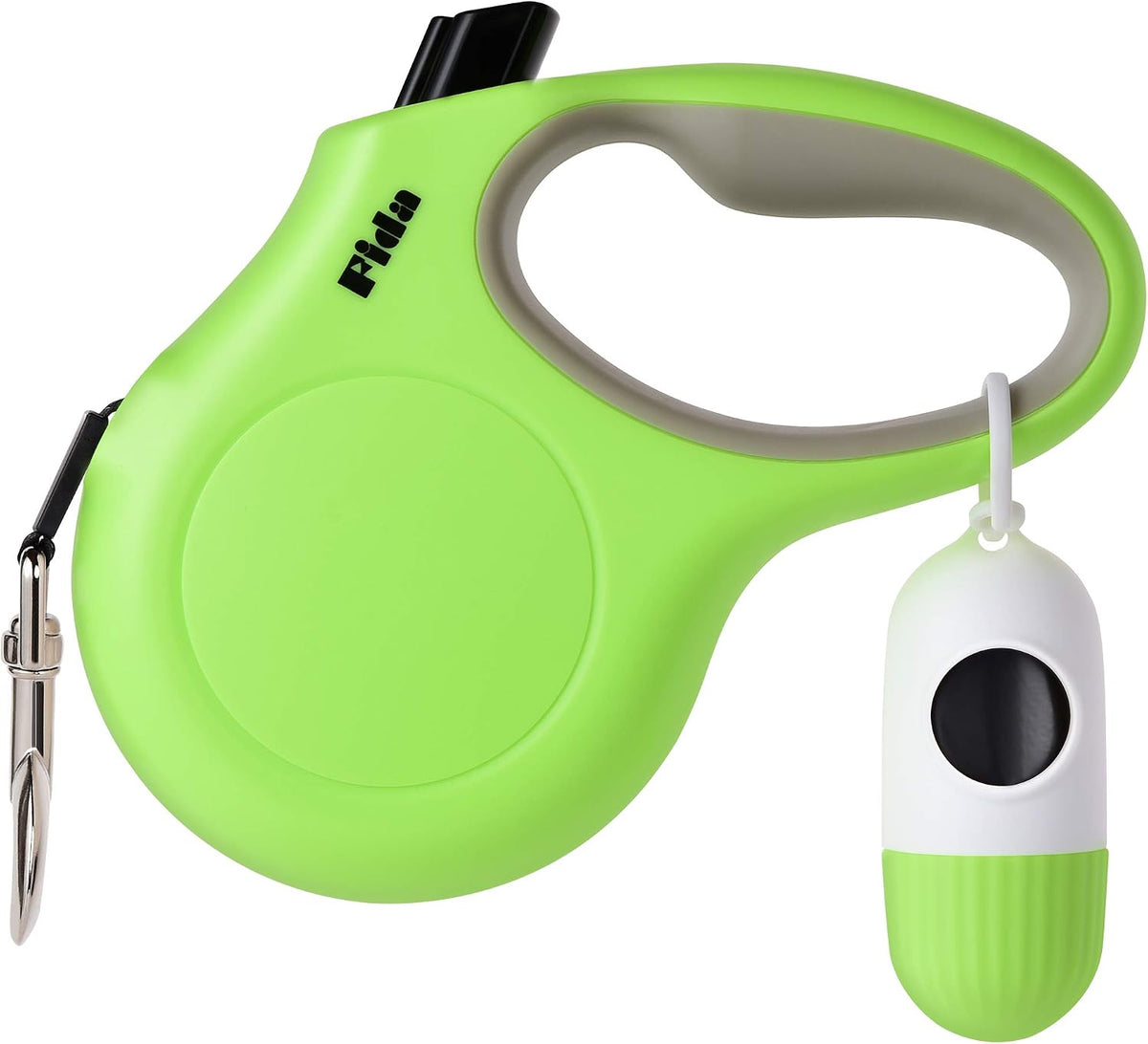Fida Retractable Dog Leash for Small Breed up to 26 lbs, 16 ft Pet Walking Leash with Dispenser and Poop Bags, Anti-Slip Handle, Reflective Strong Nylon Tape, One-Handed Brake (S, White & Pink) - Image 13
