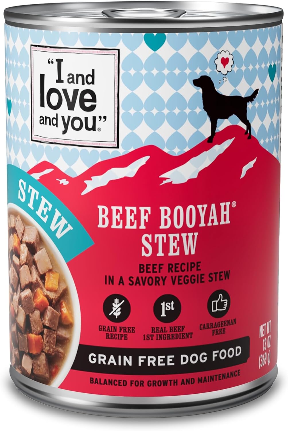 I and love and you Wet Dog Food - Baad Mooon On The Rise Variety Pack - Beef + Lamb, Grain Free, Filler Free 13oz can, 6pk - Image 14