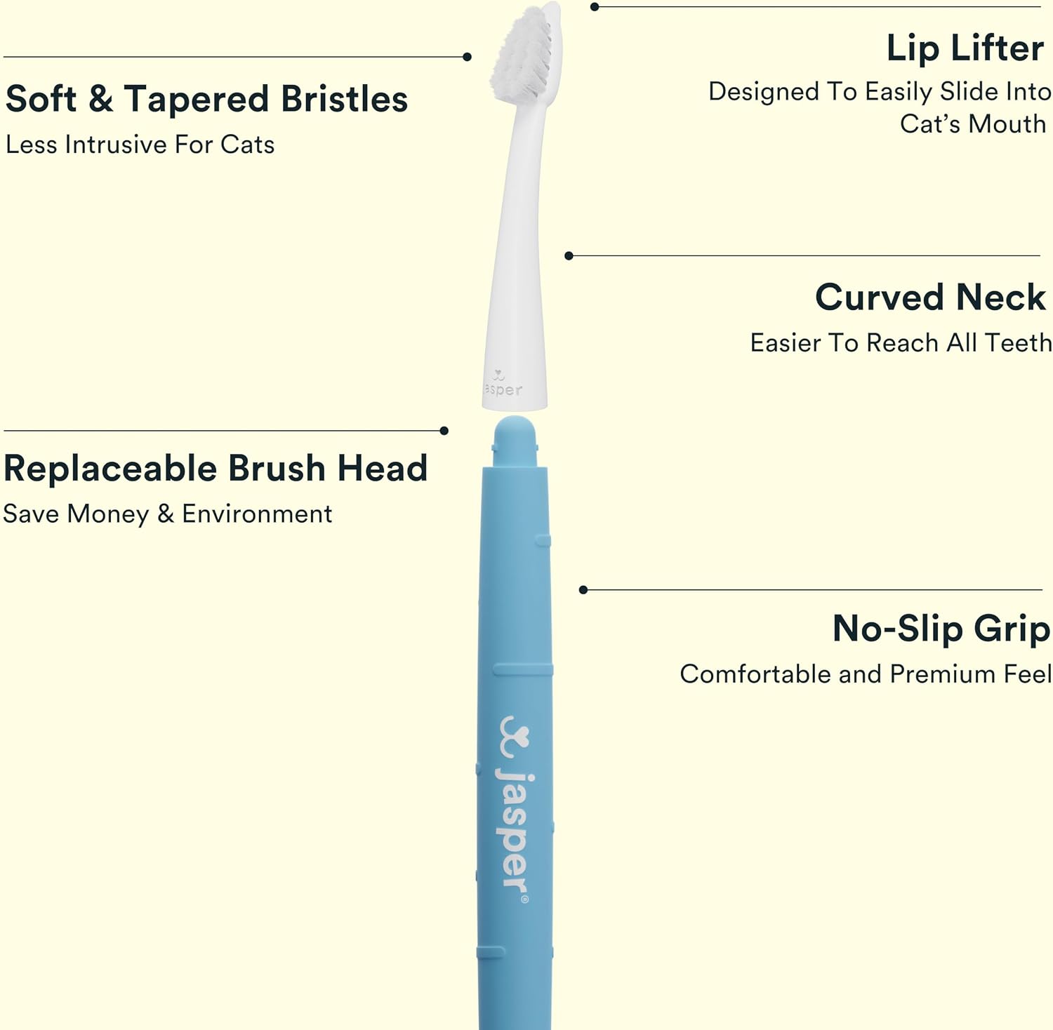 Replacing the brush head on Jasper cat toothbrush