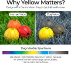 Side profile of the Wulwulth infinite energy absorber dog toy highlighting the yellow suction cup.