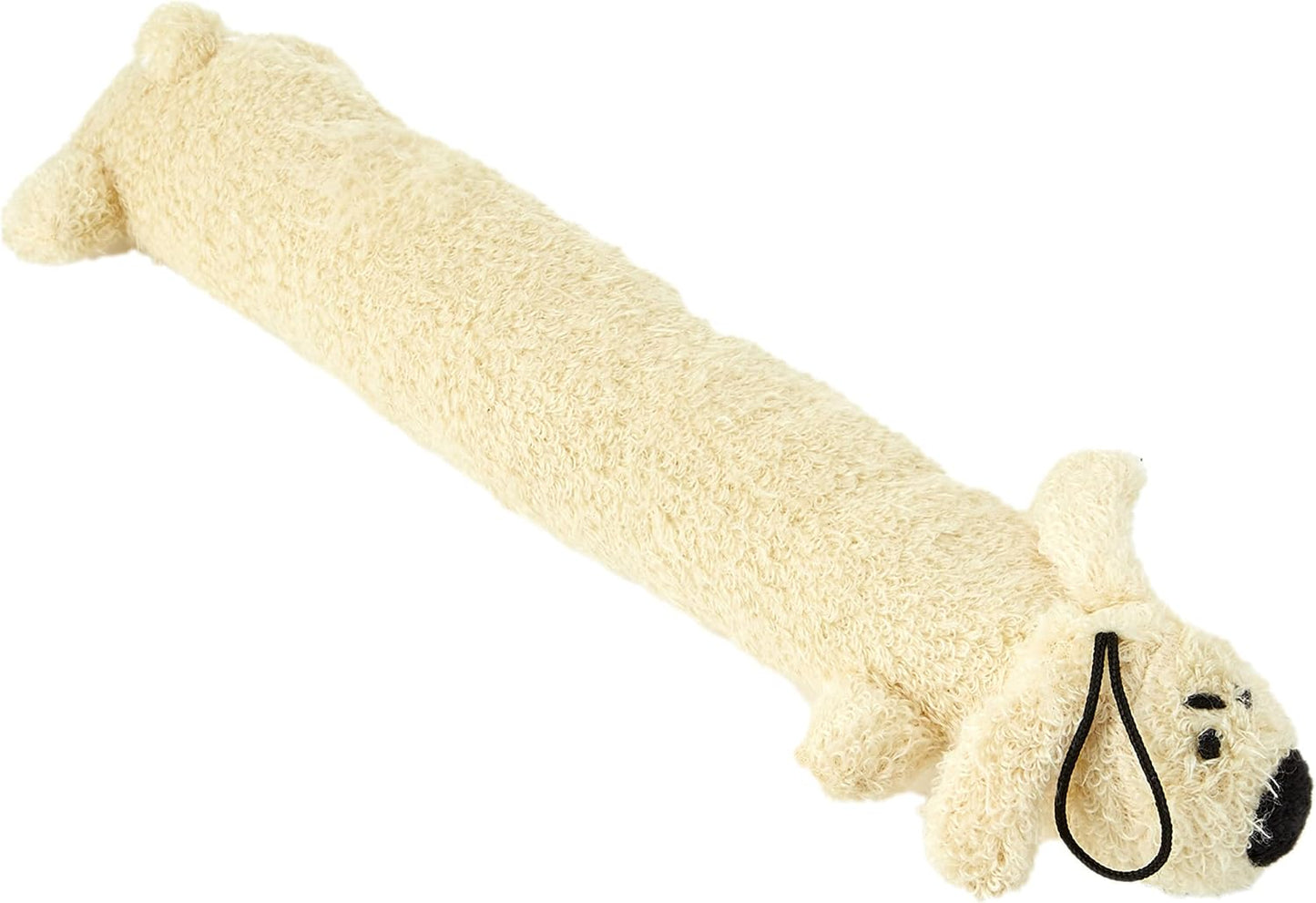 Multipet 12-inch Loofa Dog toy featuring the playful smiling character face design.