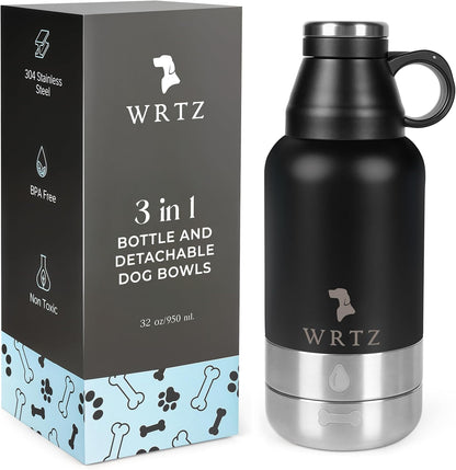 Portable Dog Water Bottle with 2 Removable Water Bowls for Dogs - Leak-Proof Insulated Stainless Steel Dog Water Bottle - Travel Accessories for Dogs - 32oz - Lavender - Image 9
