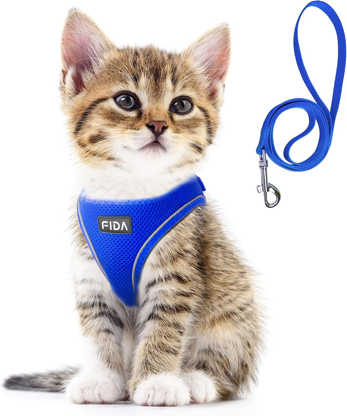 Fida Cat Harness and Leash Set for Walking Kitten and Puppy, Escape Proof Kitten Harness with Breathable Lightweight Soft Mesh, Adjustable Reflective Step-in Design. (XXXS, Pink) - Image 11