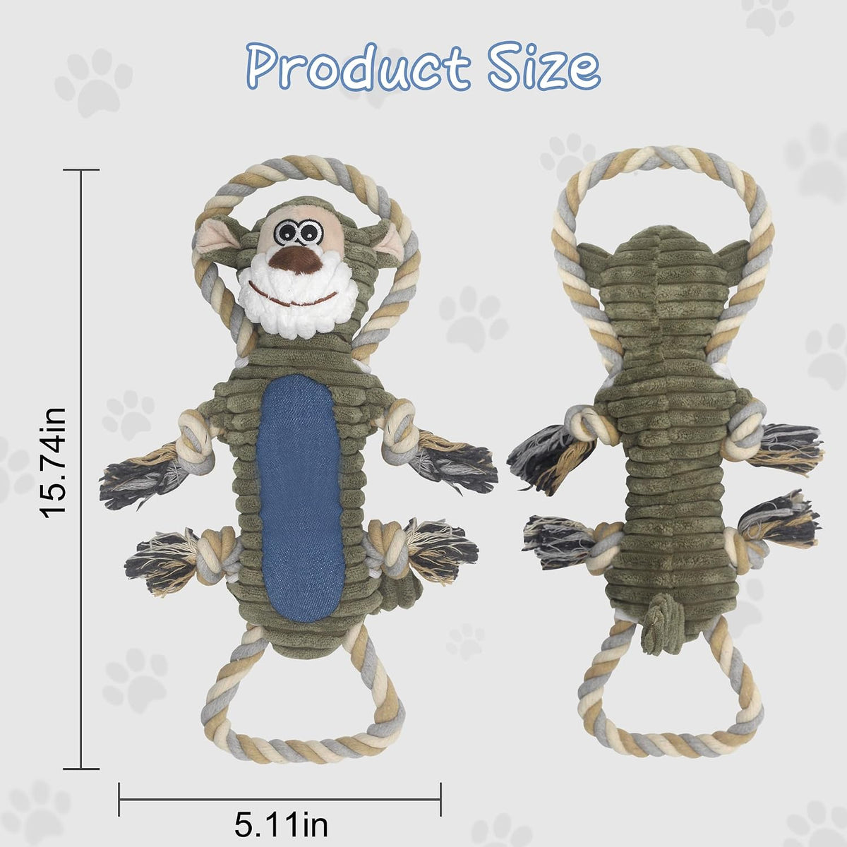 Durable plush monkey pet toy with waterproof inner fabric layer demonstration