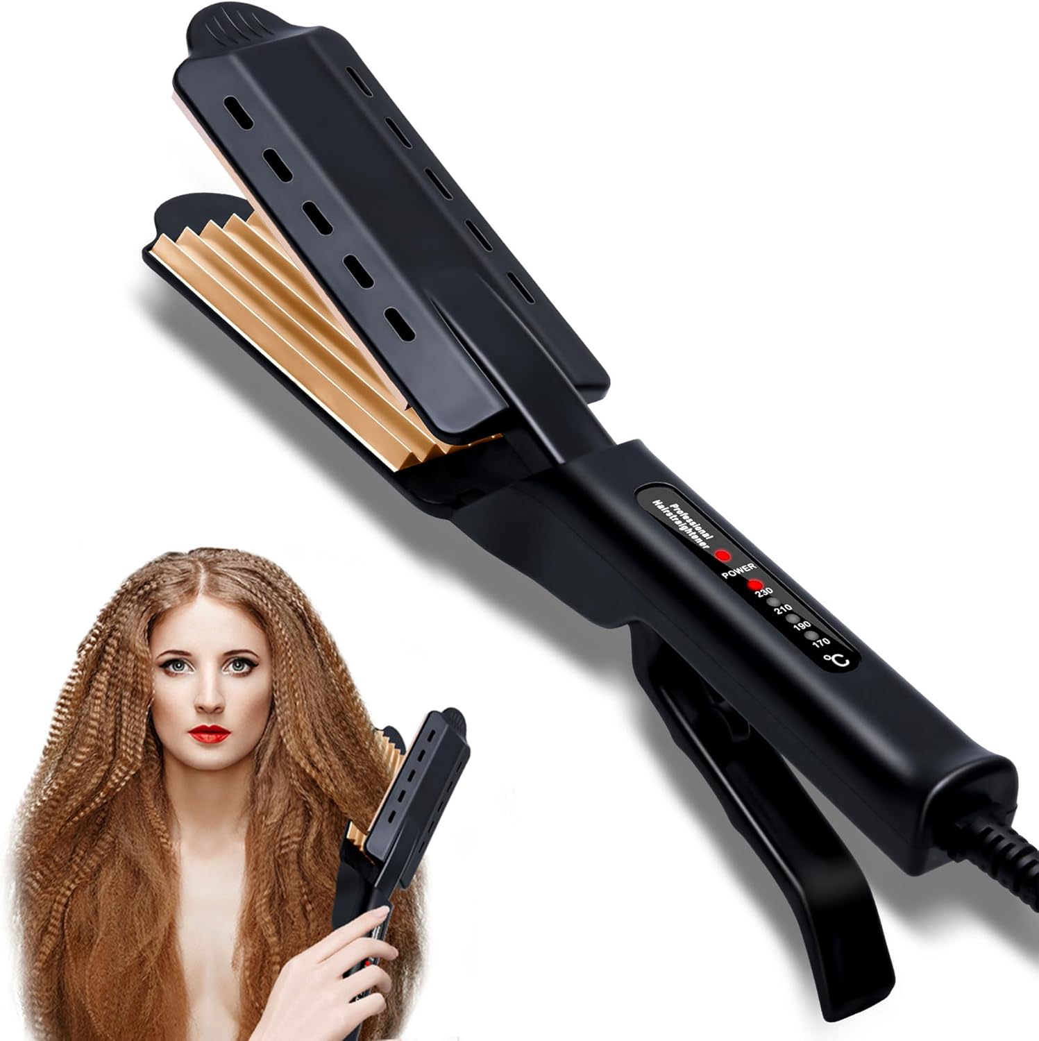 OKWRAP ceramic hair crimper front view authentic beauty tools