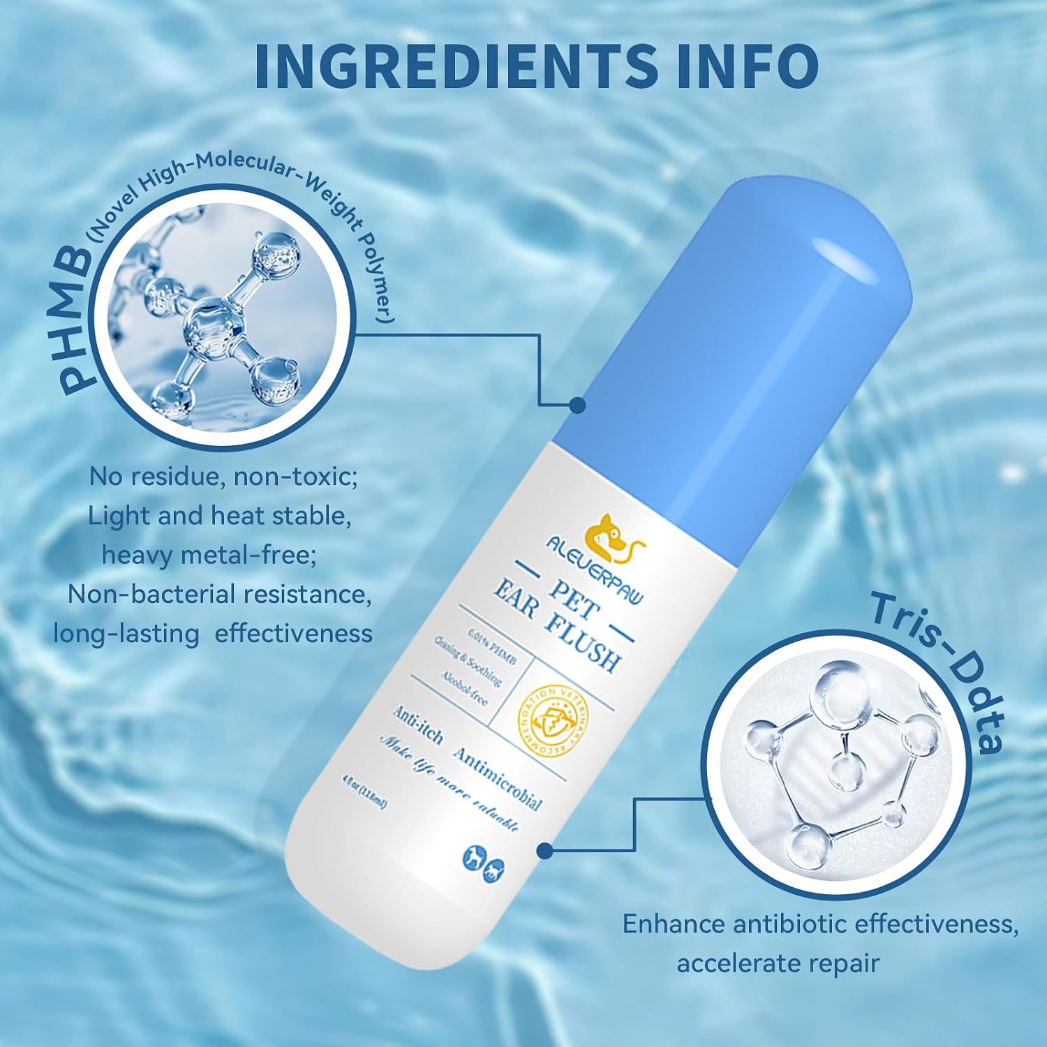 Aleverpaw ear cleaner packaging box details