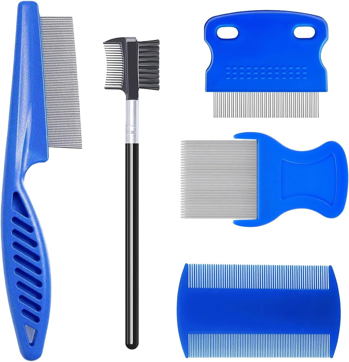 Meduwedu 5 Pack Flea And Lice Comb Set front view
