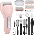 Hoxida electric callus remover for feet pink front view with LCD display