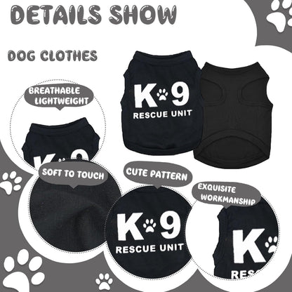 Funny security and K-9 rescue unit black dog apparel collection.