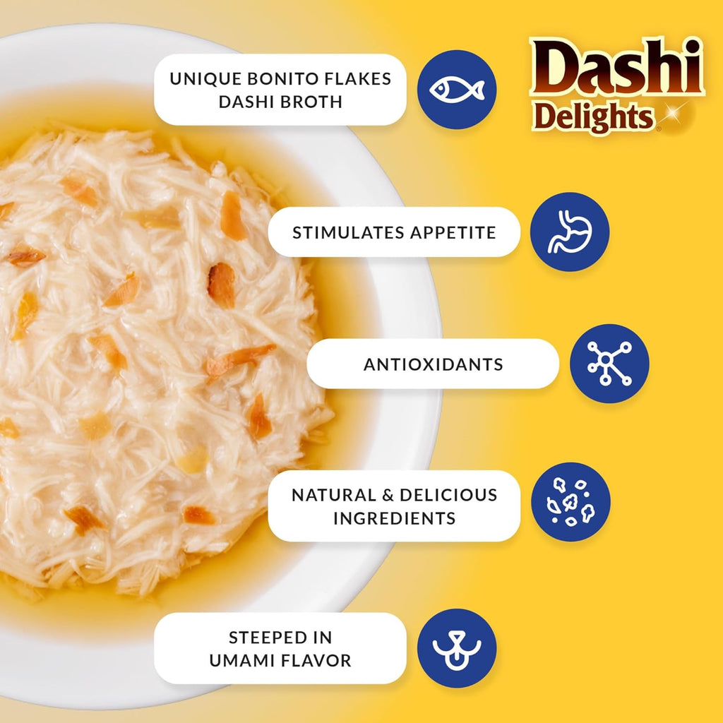 Inaba Dashi Delights cat food 6 cup multipack packaging