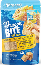 Adult bearded dragon eating complete gel diet