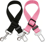 Elisel adjustable pet car seat belt 2 pack black and pink