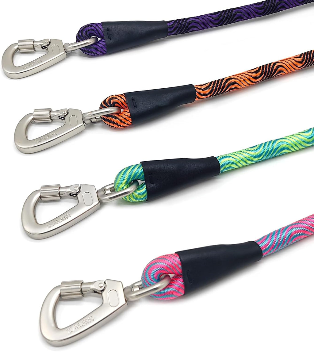 ZALER Long Dog Leash, 50 feet 30ft 20ft 15ft 10ft Dog Training Lead, Heavy Duty Check Cord Recall Leash for Dogs Training, Playing, Camping, or Backyard (30FT, Black Purple) - Image 9