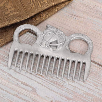 Pssopp horse comb showing ergonomic grip holes