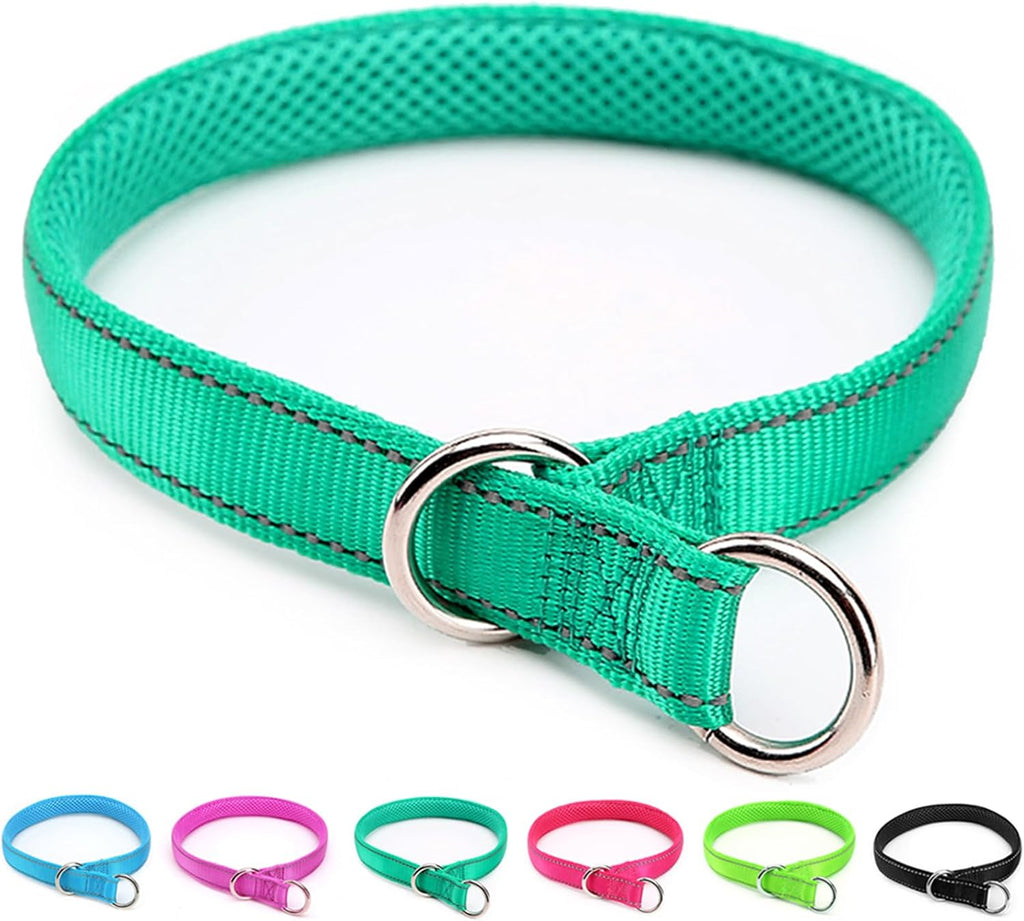 Reflective Slip Dog Collar, Loop Dog Collar for 44-75 lbs Dogs Nylon Collars with Soft Padded for Pet Training- Pink 1" W x 22" L (Fits Neck 15.7"-19.7") - Image 15
