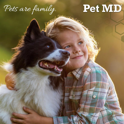 Pet MD cucumber melon scented antiseptic spray bottle back view with directions