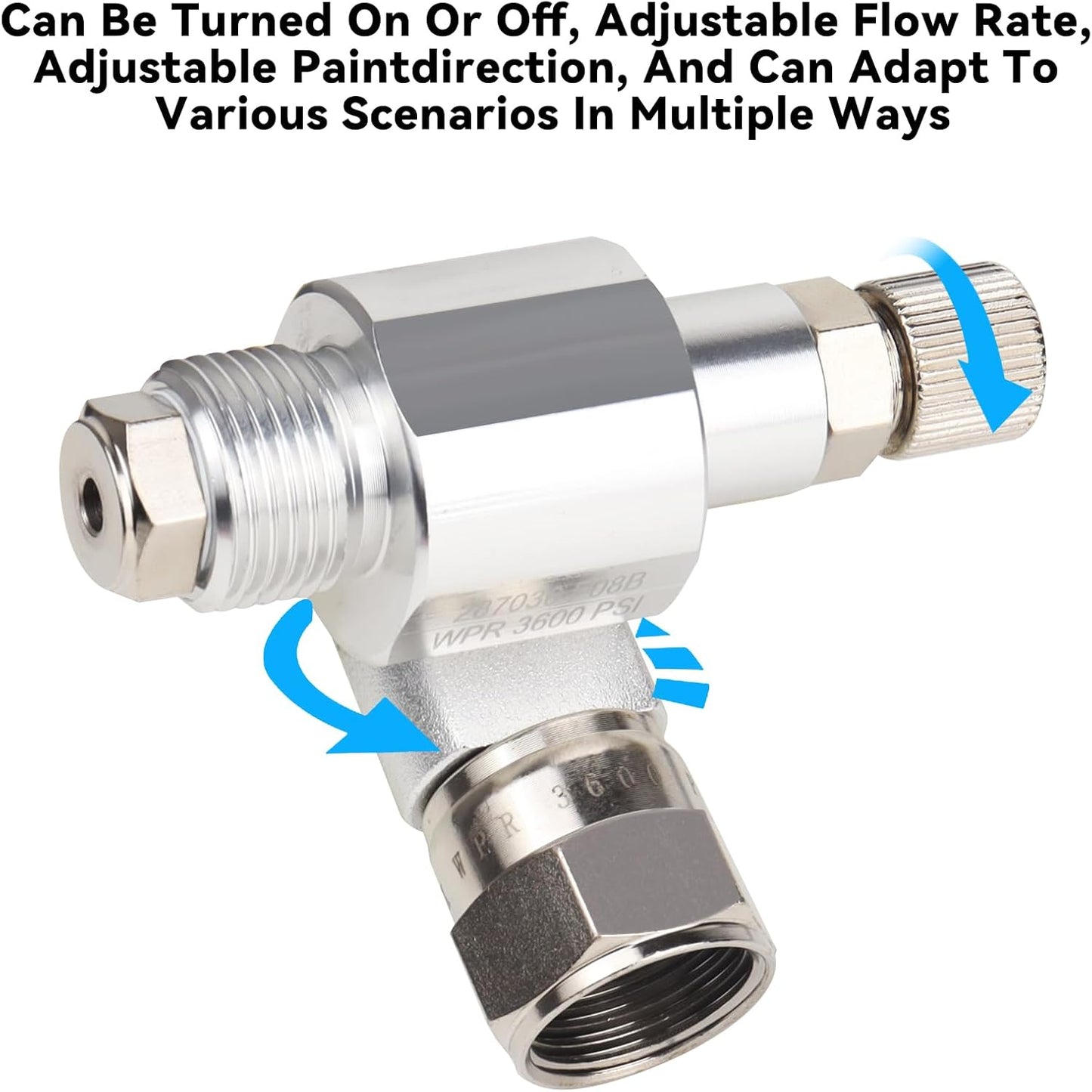 GregYoung anti-spitting paint spray adapter joint showcasing the leak-proof internal gasket.