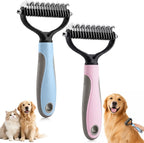 Pet Knotter for Dogs/Cats, Double Sided Pet Grooming Brush,Undercoat Rake Pets Brush for Long Hair Professional Deshedding Tool, Pets Hair Remover Shedding (Pink-L) - Image 9