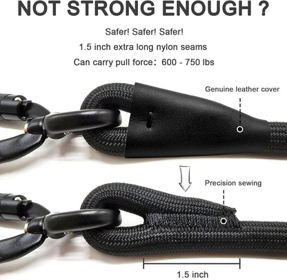 Morxil six foot dog lead with premium leather connector stitching