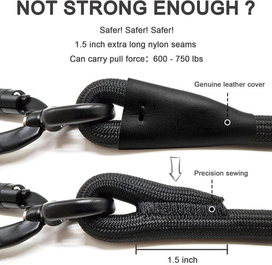 Morxil six foot dog lead with premium leather connector stitching